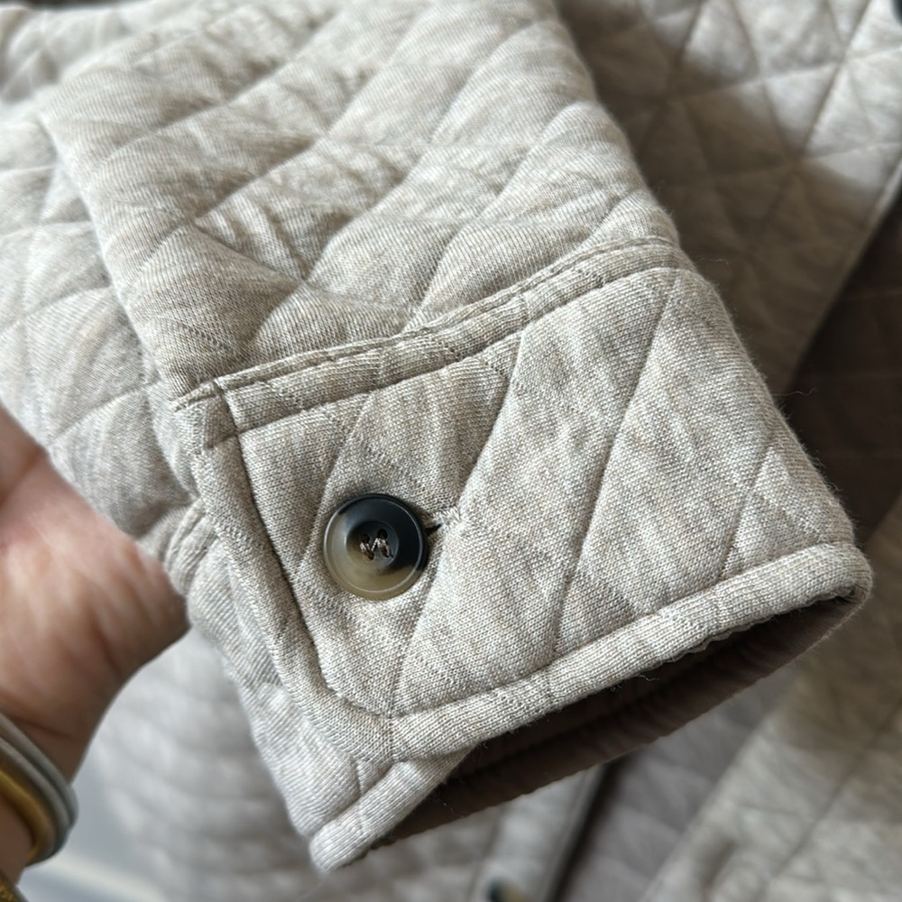 [NWT] Marine Layer Corbet Quilted Overshirt in dark oatmeal - Picture 4 of 4